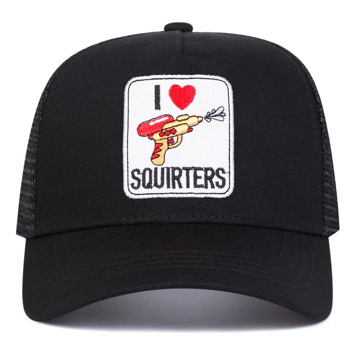 Unisex SQUIRTERS Baseball-Netzkappen mit Buchstabenstickerei, für Frühling und Herbst, für den Außenbereich, verstellbare Freizeithüte, Sonnenschutzhut, Sportkappe – Detail 3