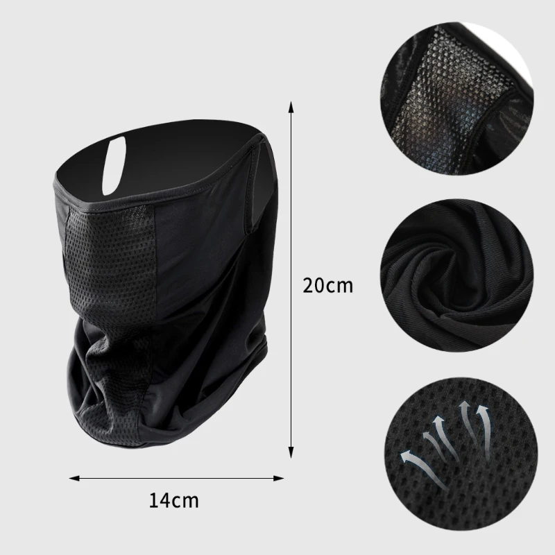 Summer Ice Silk Cycling Face Mask Breathable Anti-UV  Bike Face Neck Cover Bandana MTB Road Sports Hanging Fishing Ear Scarf
