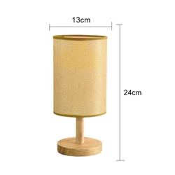 Elegant Dimmable LED Table Lamp with Fabric Lampshade (Yellow)