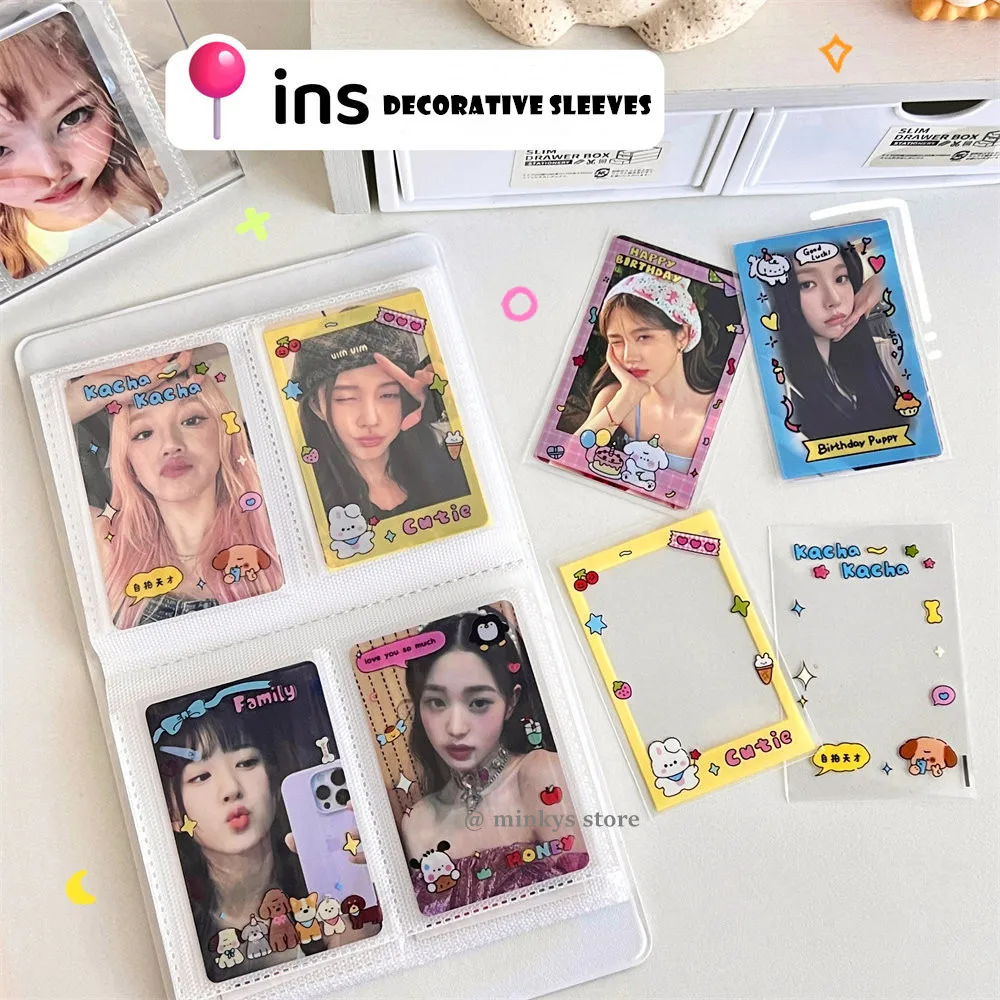 MINKYS Kawaii 20pcs/50pcs Kpop Sleeves 3 inch Toploader Card Bag Photocard Sleeves Idol Photo Cards Protective Storage Bag 4