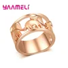 Factory Price Amazing Special Elephant Design Width Rose Gold Finger Rings For Women Men Different Present Jewelry 1