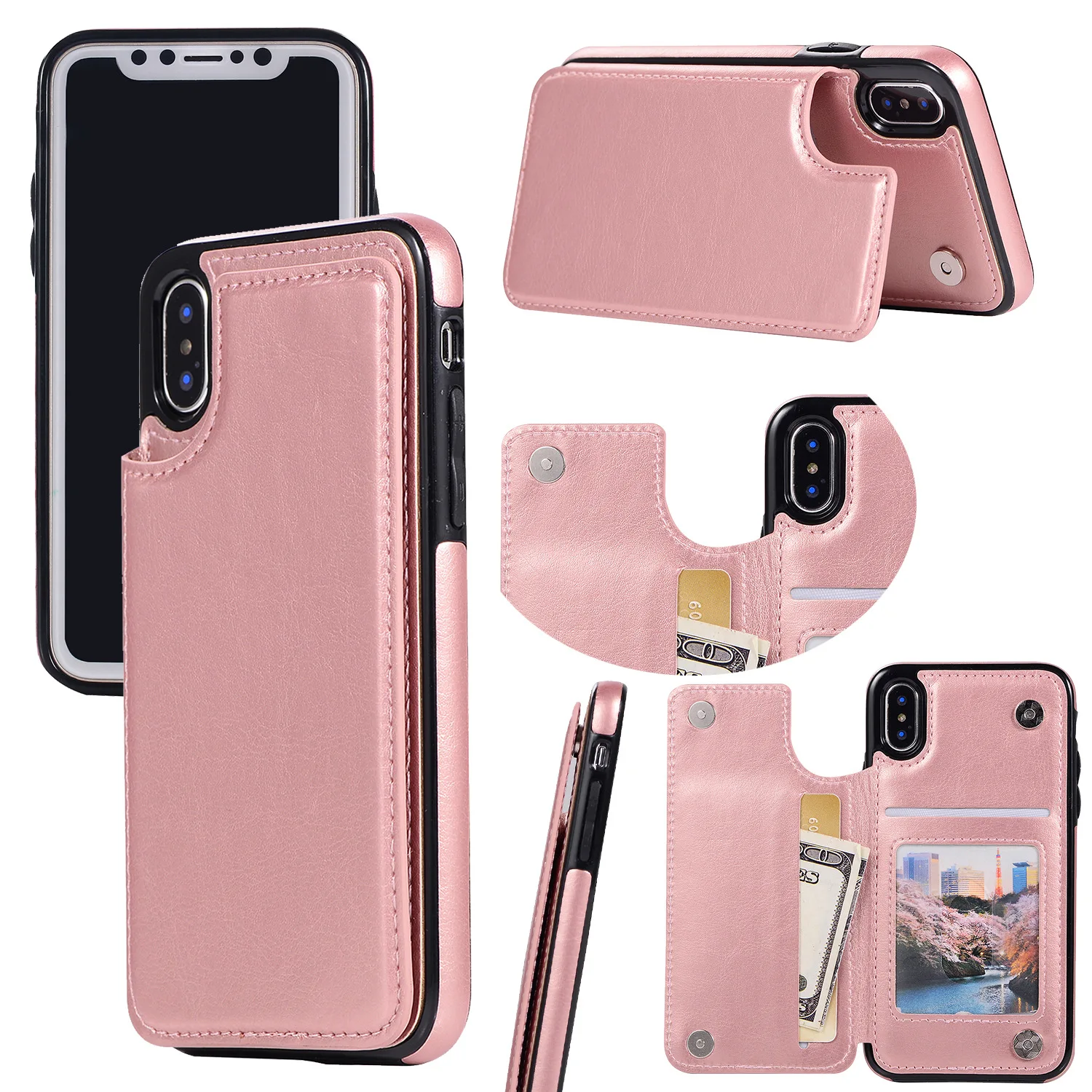 Luxurious Leather Phone Case with Card Slot and Shockproof Protection