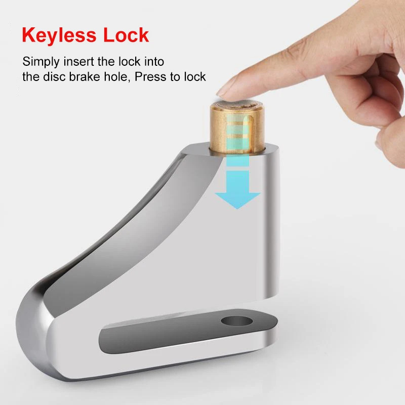 Motorcycle Disc Brake Lock Waterproof Anti-Theft Wheel Padlock With Keys For Motorcycles Scooter Moped Motorbike