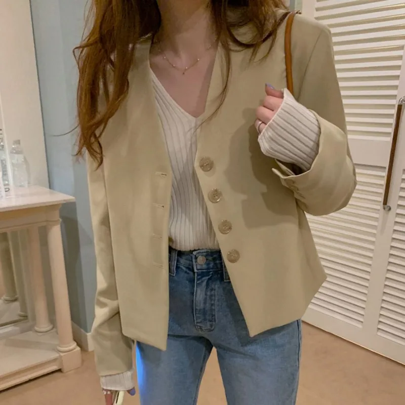 

2023 Winter Women Luxury Notched Collar Office Lady Long Sleeve Blazers Korean Solid Single Button Loose Elegant Tailored Coat