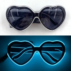 Radiant Neon Party LED Glasses - Luminous Glow Sunglasses (Transparent blue  31)