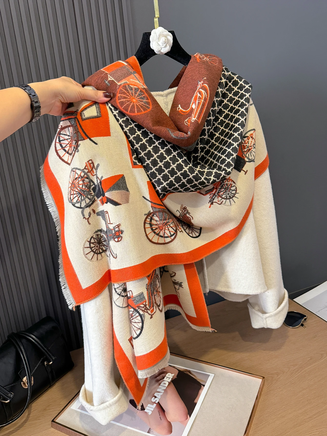 2024 Poncho Echarpe Pashmina Cashmere Scarf for Women Thick Warm Winter Blanket Brand Female Luxury Quality Shawl Wrap Bufanda