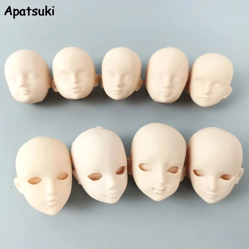 Doll Accessories Multi-style Soft Plastic Practice Makeup DIY Doll Head For 11.5" Heads For 1/6 BJD Doll's Practicing Head plush doll accessories doll accessories