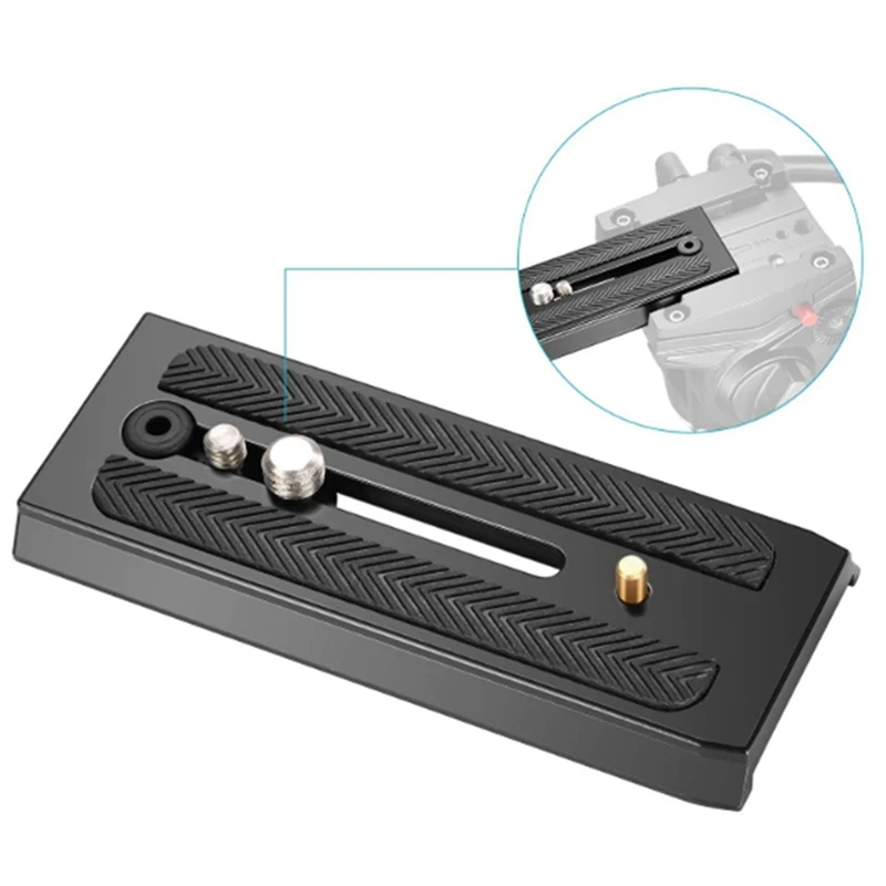 4X Sports Camera Extended Quick Release Plate For Manfrotto 500Ah 701 577 PTZ Bainuo S4 S6