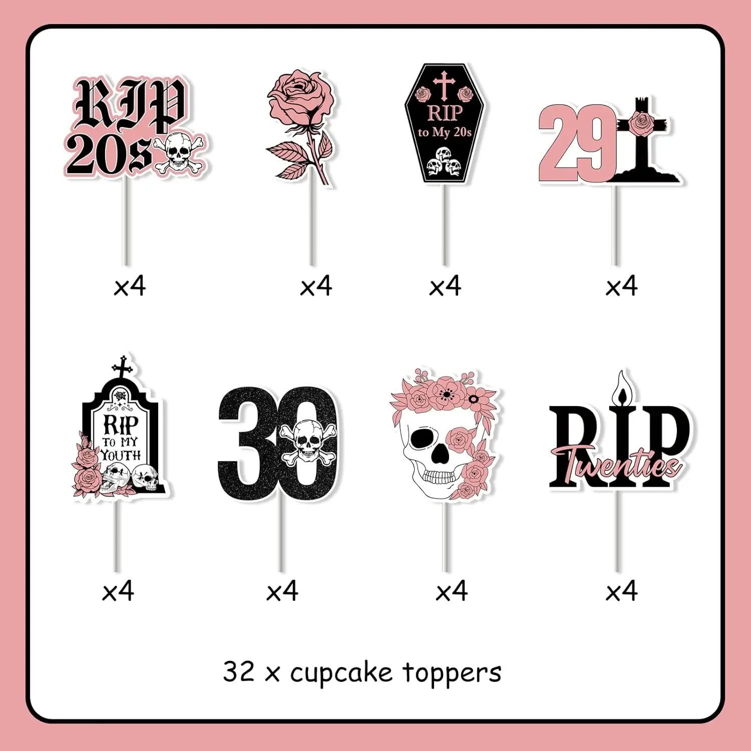 32pcs-rip-to-my-20s-cupcake-toppers-30th-birthday-decor-death-to-my-twenties-cake-decor-funeral-themed-thirty-bday-party-aliexpress for Free Printable 30th Birthday Cupcake Toppers 32Pcs Rip to My 20s Cupcake Toppers 30th Birthday Decor Death to My Twenties Cake Decor Funeral Themed Thirty Bday Party - AliExpress for Free Printable 30th Birthday Cupcake Toppers