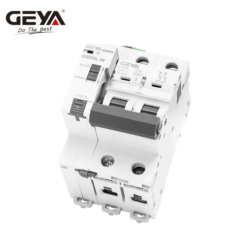 GEYA-Interruptor de circuito con Control remoto, dispositivo inalámbrico y automático, GRD9L-W, 2P, MCB, 6KA