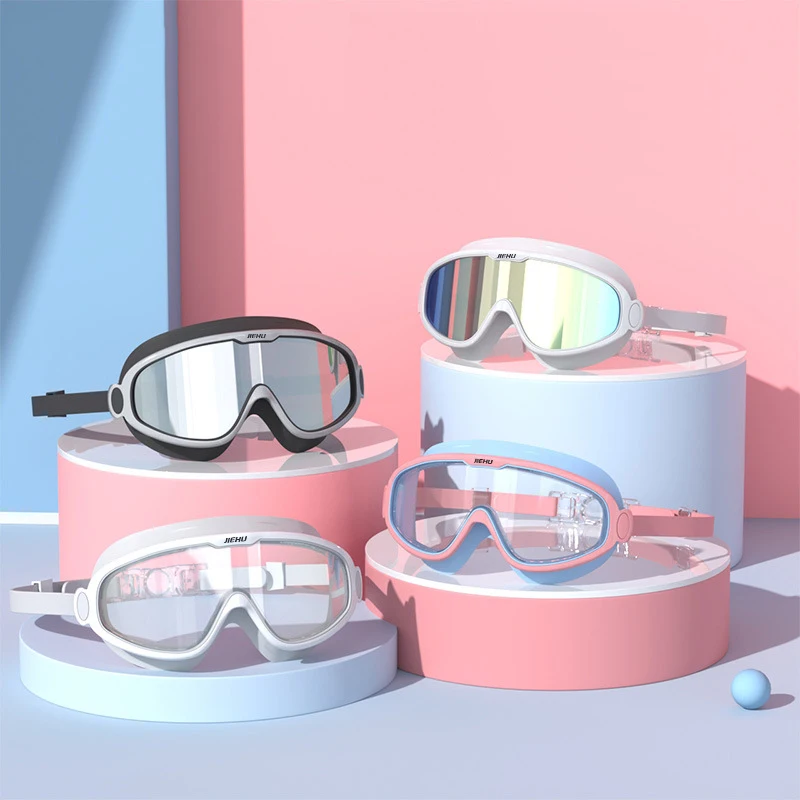 Adult Myopia -1.5 to -8 Optical HD Electroplate Swimming Goggles Anti-fog UV Protection Waterproof Silicone Swim Eyewear Glasses