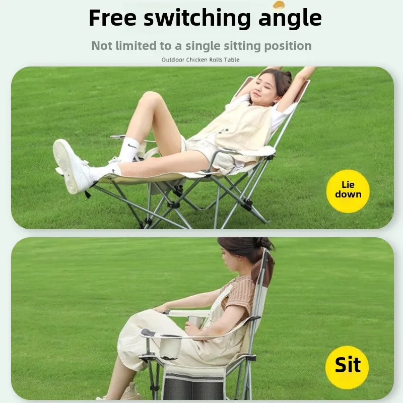 Outdoor Folding Chair Camping Portable Recliner Household Seating Reclining Fishing Stool Special Beach Chair Folding