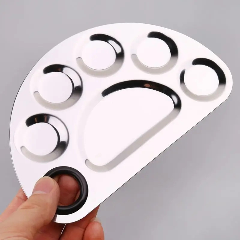 Stainless Steel Paint Palette Tray Set for Nail Art