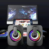 Computer Speakers PC Sound Box HIFI Stereo Microphone USB Wired Caixa De Som with LED Light For Desktop Computer - Image 4