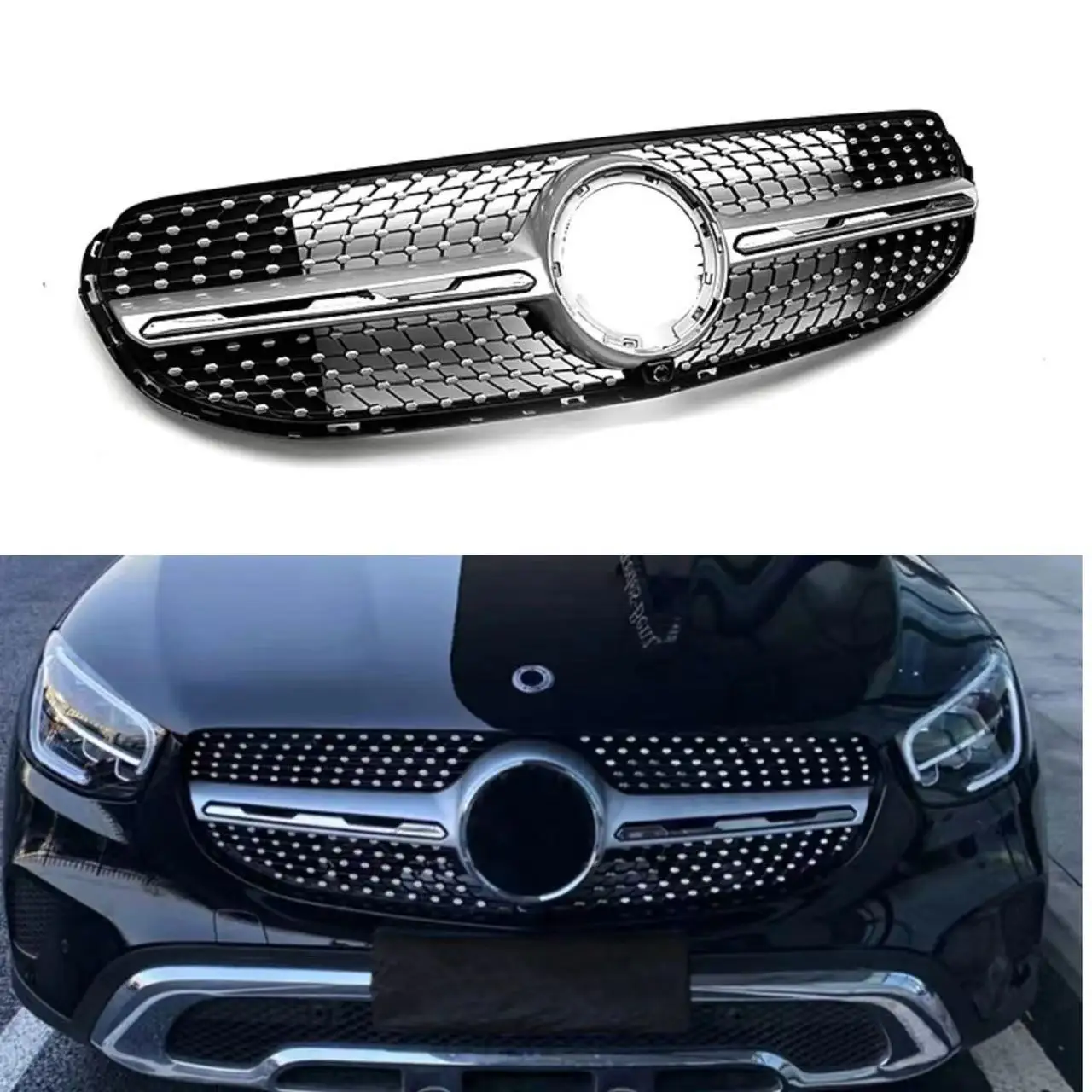 

For The 2020-2022 Mercedes Benz Glc X253 Dynamic Edition Modified With A Full Sky Star Style Grille