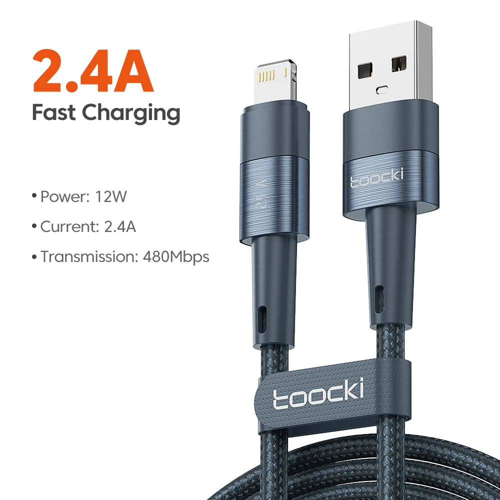 ตัวเลือกสินค้า สายชาร์จ USB 2.4A เร็วแรงสำหรับ iPhone & iPad
