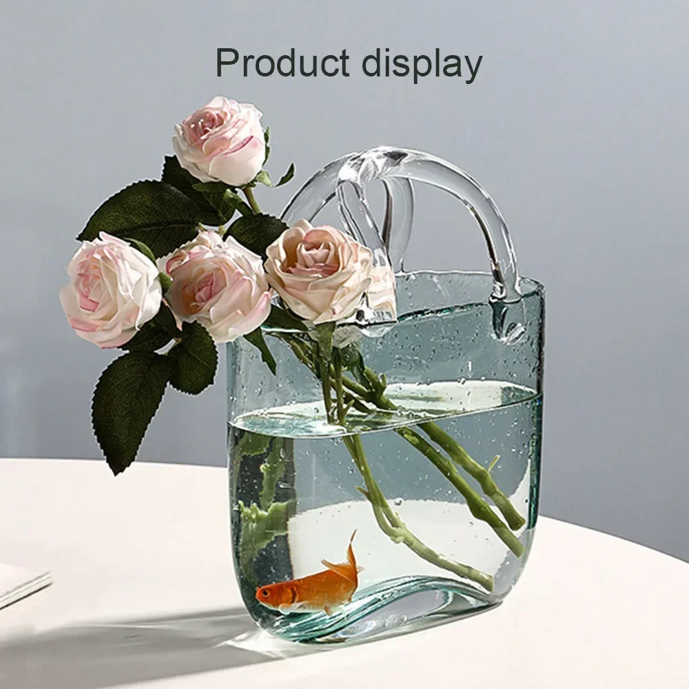 Glass Flower Vase Nordic Style Glasses For Plants Transparent Bubble Glass Flower Vases Flower Pot Home Decor Table Ornaments