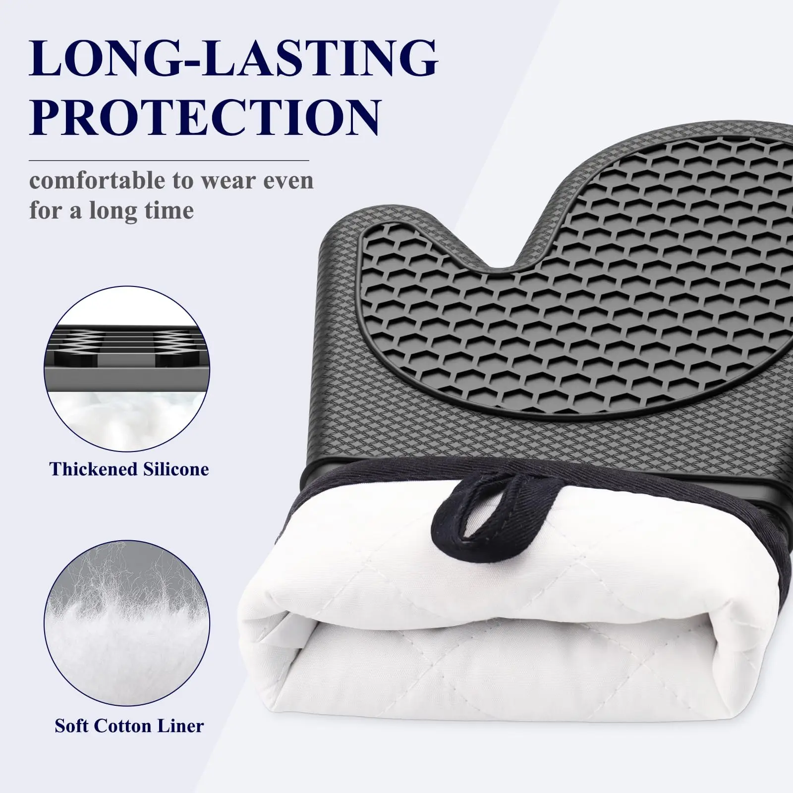 Silicone Oven Mitts Set of 2 Heat Resistant Soft Lined Kitchen Gadgets silicone oven mitts,kitchen gloves,silicone oven gloves