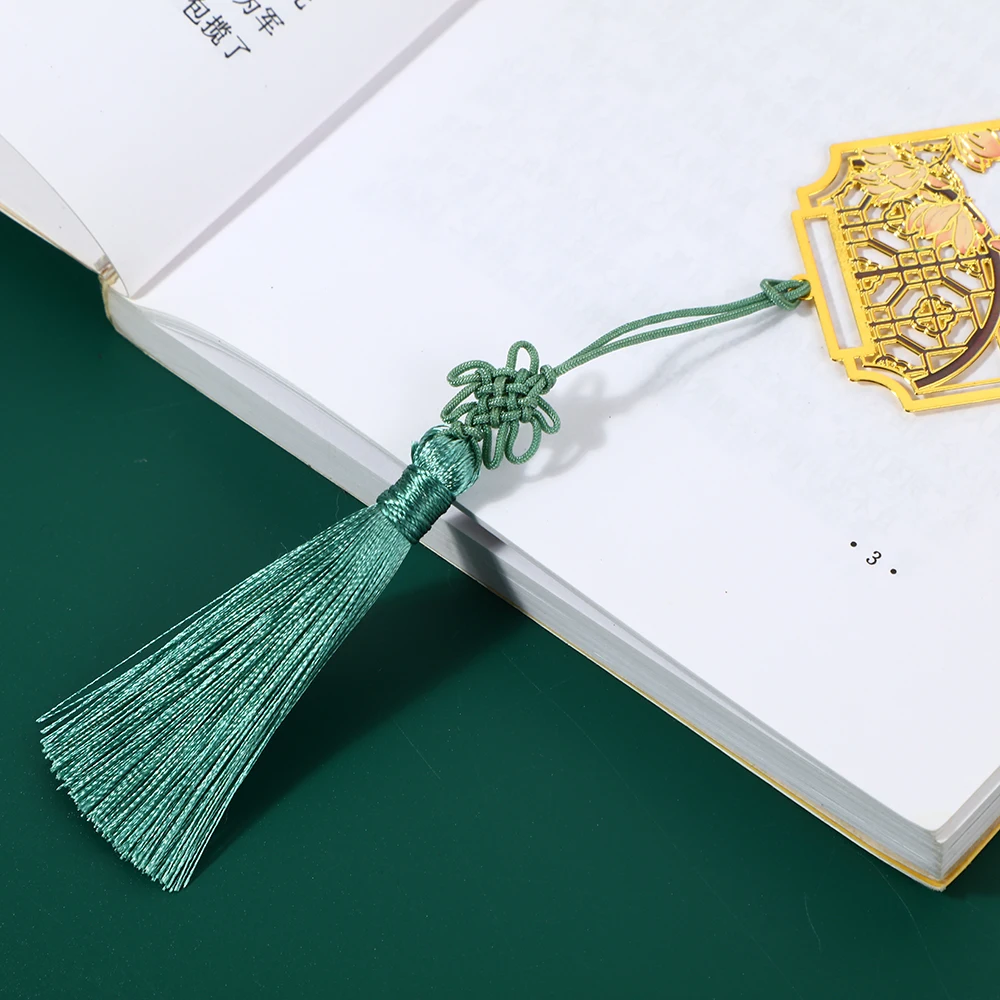 Chinese Style Cat Brass Bookmark Tassel Pendant Book Clip Metal Pagination Mark Student Gift Stationery School Office Supplies metal bookmark animal bookmark bookmark page holder bookmark holder