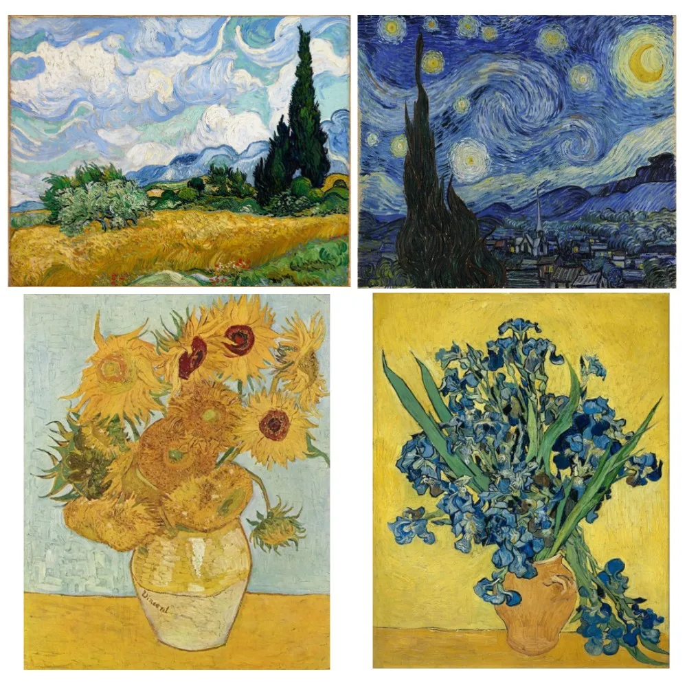 

Vincent Van Gogh Oil Paintings on Canvas Wall Art Reproduction for Living Room Home Decoration Impressionist No Frame Handmade