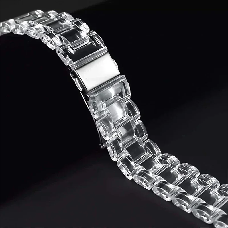 Transparent Strap with Removable Link Bracelet, 20mm/22mm Band