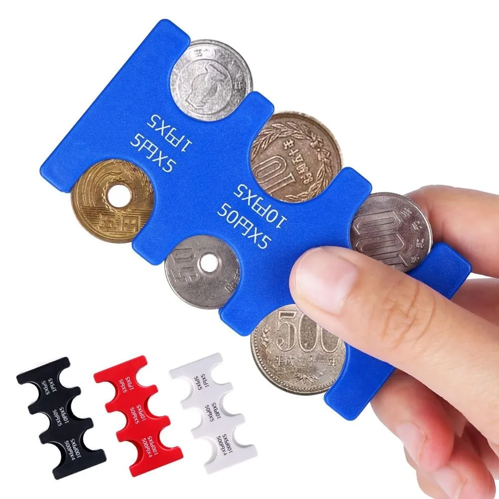 Multi-position Coin Money Clip Plastic Purse Pocket Coin Dispenser Ultralight Wallets Solid Color Money Bag Portable Pocket Metal Money Clip Leather Coin Purse