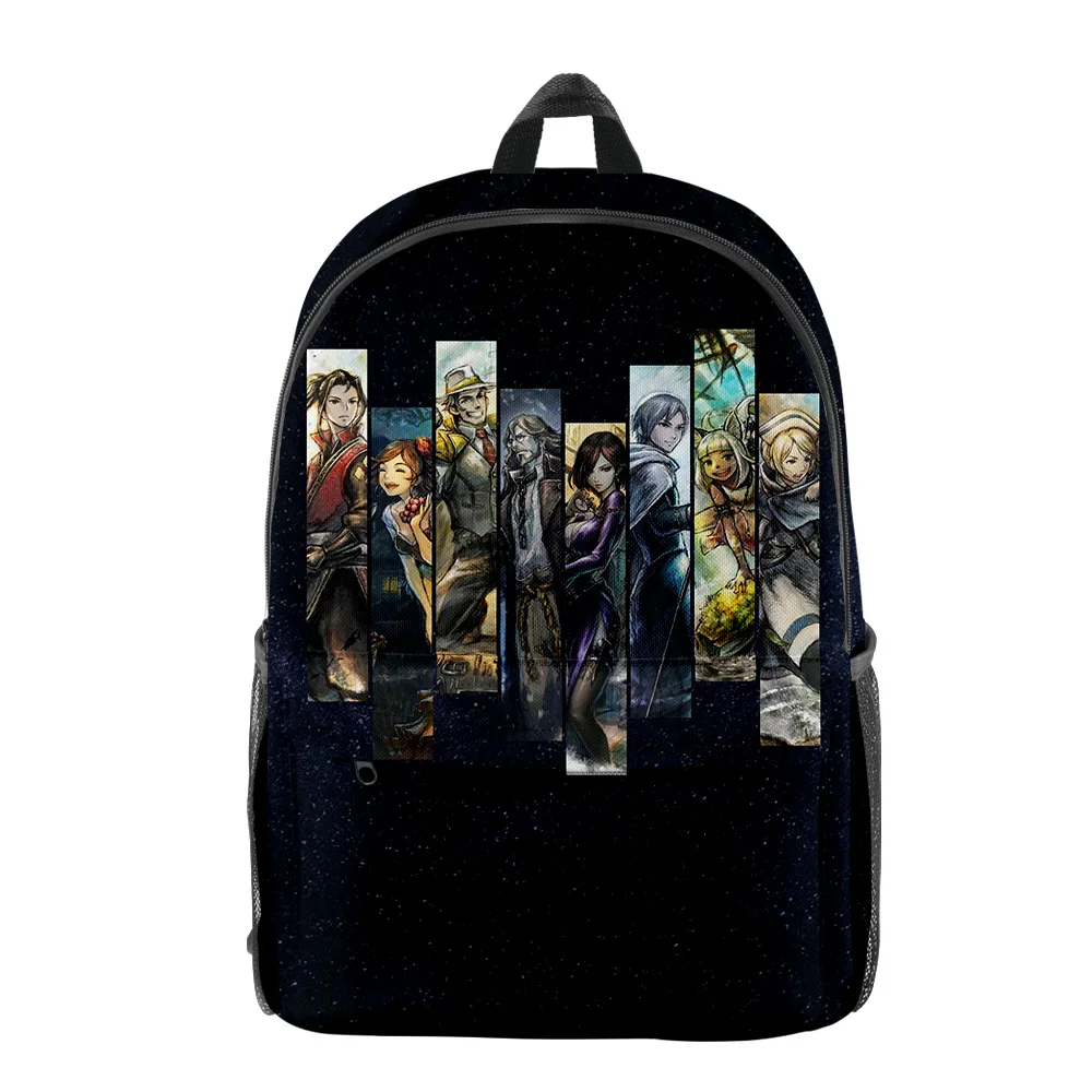 Popular Octopath Traveler pupil Bookbag Notebook Backpacks 3D Print Oxford Waterproof Boys/Girls Fashion Travel Backpacks