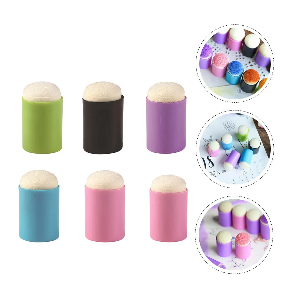 

6 Pcs Finger Cot Applicator Drawing Supply Household Sponge Dauber Small Painting Sponges Multi-function Account Accessory