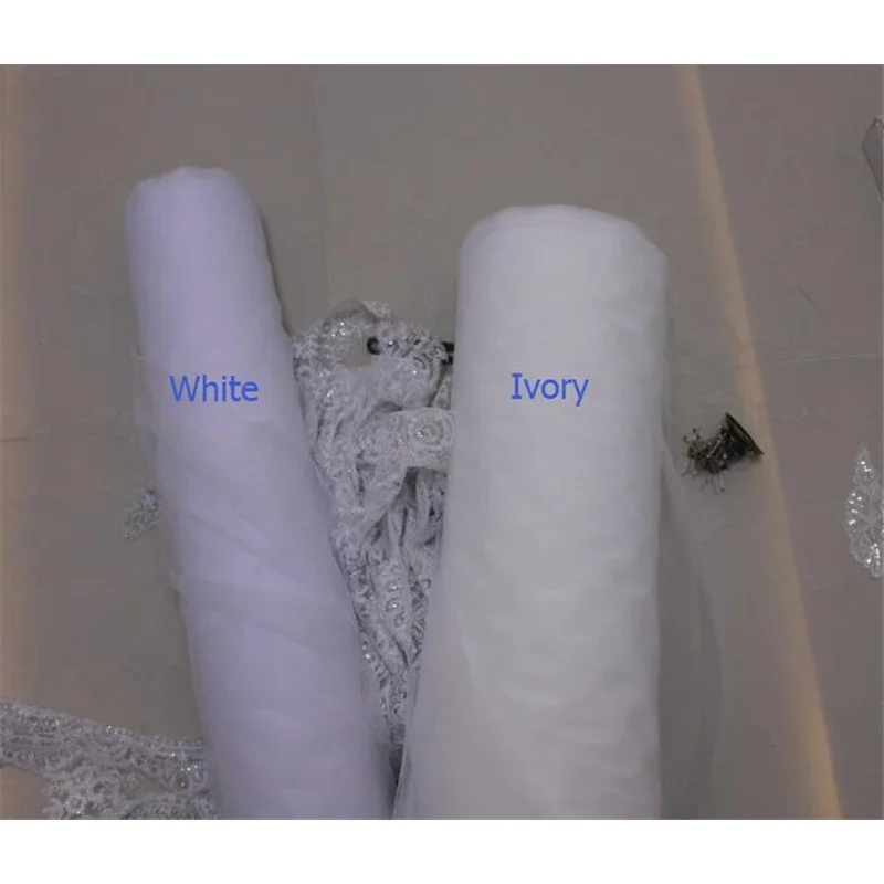 Wedding Veil 4 Meters Long Lace Cathedral One Layer Tulle Bridal Comb Accessories