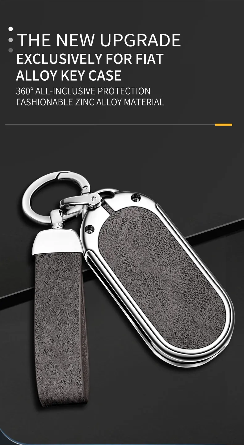 Fiat Auto Metall Schlüssel etui Abdeckung Shell für Fiat Ducato Punto Panda Lancia Musa für Citroen Jumper Peugeot Boxer Zubehör – Detail 1