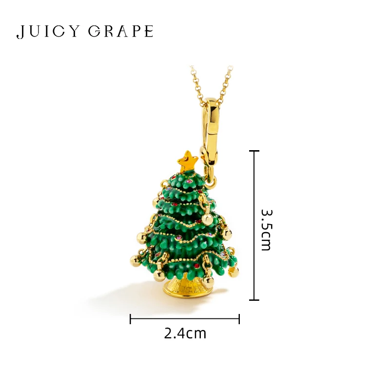 Christmas Tree Pendant Necklace Christmas Charm Sweater Chain
