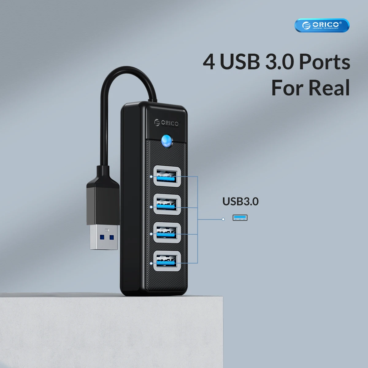 Orico-mini Splitter de Alta Velocidade 5gbps Usb 3.0 Hub Colorido Portas Adaptador Otg para Mesa pc Acessórios para Computador Huawei Xiaomi - Imagem 5