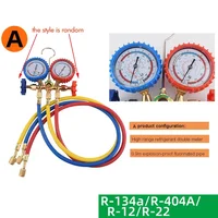 Jauge de collecteur de réfrigérant, ensemble de réfrigération de climatisation, outils de climatisation avec tuyau et crochet pour manomètre R22 R134 6