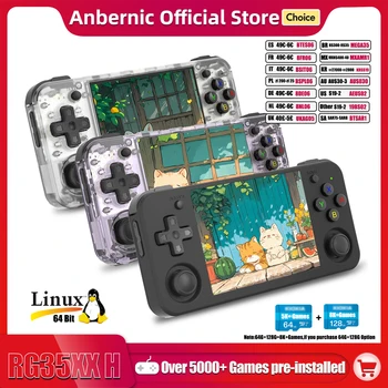 ANBERNIC RG35XX H Console portatili per suonare videogiochi Schermo IPS da 3,5 pollici 640*480 Lettore di giochi retrò 3300 mAh 5000+ giochi 1