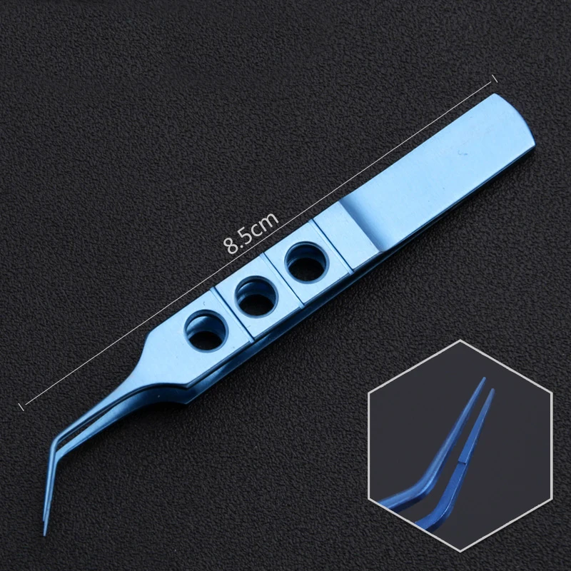 Mcpherson Tying Forcep 85mm With Tying Platform Toothless Tweezers Ophthalmic Surgical Instrument