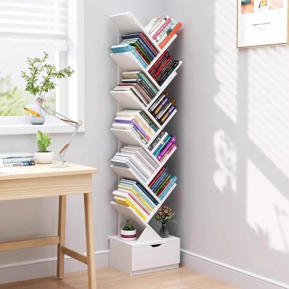 Children's bookshelf storage shelf floor-to-ceiling simple modern wall tree-shaped simple small living room bookcase