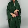 Middle Eastern Loose Abaya Muslim Women Full Sleeve Printed Abayas Casual Kaftans Jilbabs Ethnic Islamic Maxi Dresses With Hajib