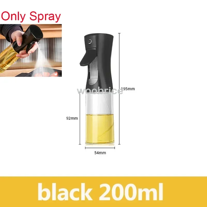Glass Oil Spray Bottle Kitchen Oil Spray for Cooking Anti-leakage Olive Oil Storage Bottle for BBQ Salad Steak Kitchen Supplies