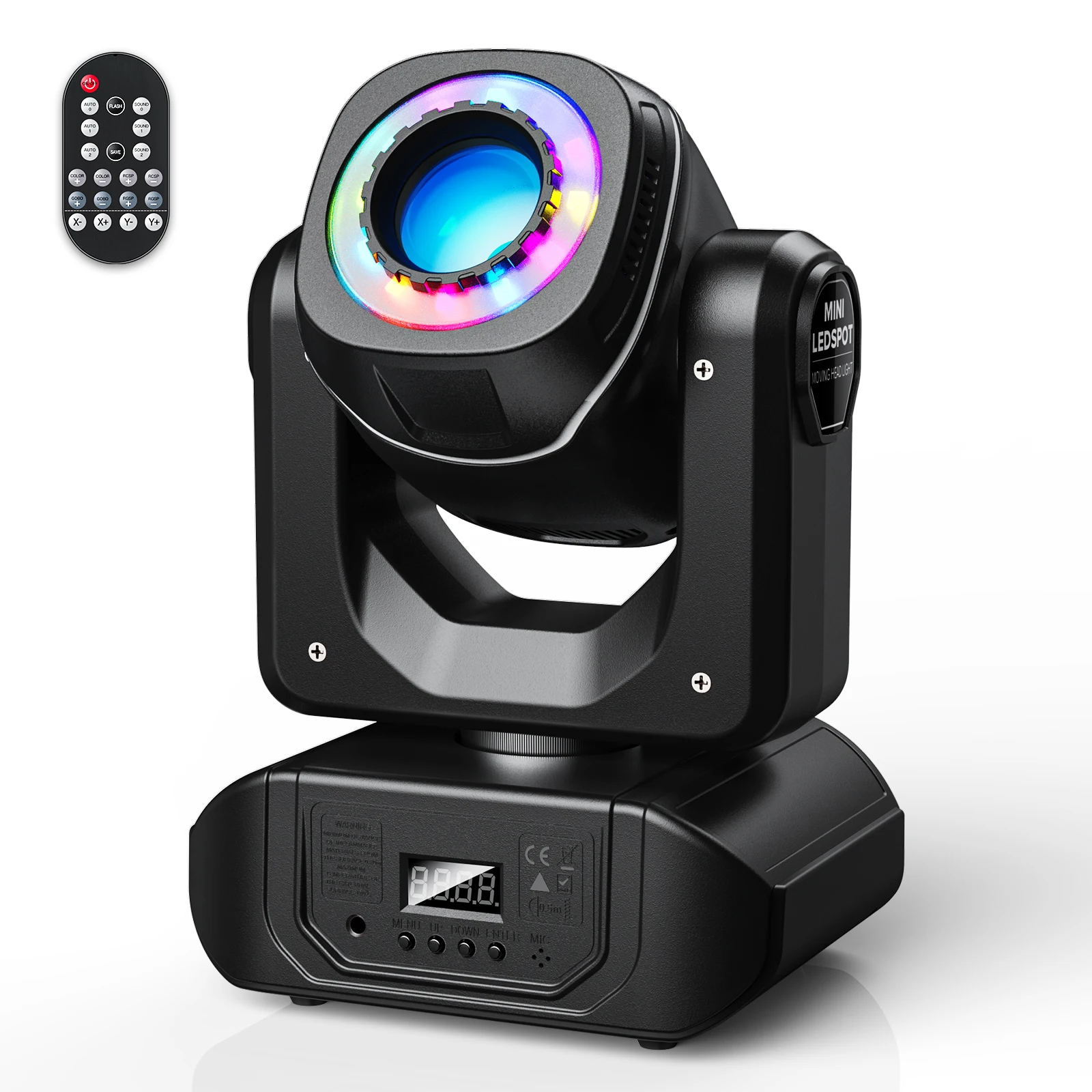 

4 шт., фонарь с подвижной головкой, 8 цветов, с пультом ДУ