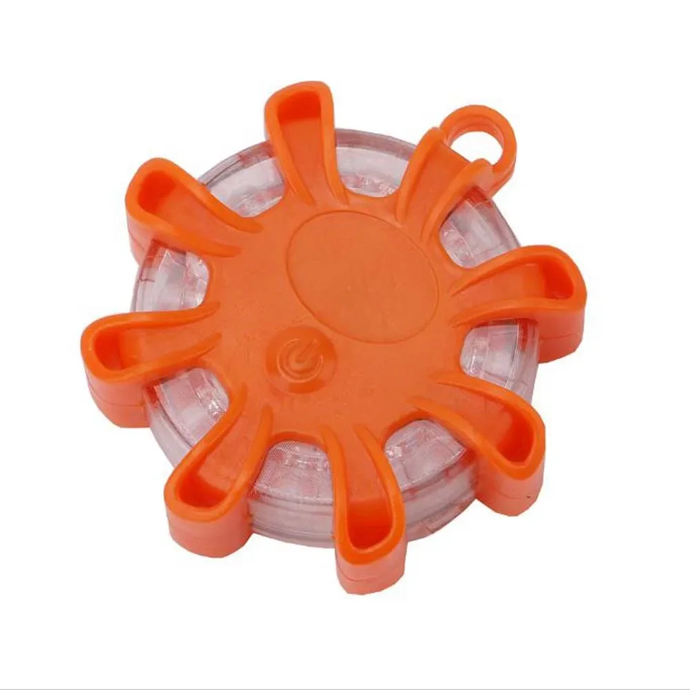 Emergency Warning Flare 8Led Flares Emergency Lights Roadside Safety Beacon Disc Flashing Warning Flare Kit With Magnetic Roadside Warning Flasher