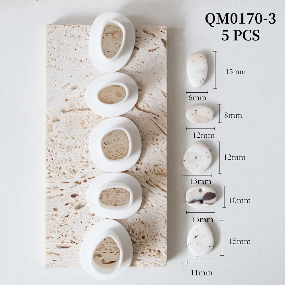 Geometrische Form Weiche Keramik Polymer Clay Cutter DIY Runde Weiche Keramik Ohrringe Schmuck Anhänger Herstellung Stanzformen – Detail 6