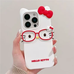 Whimsical 3D Glasses Cat Silicone Phone Case - iPhone SE 1 (1)