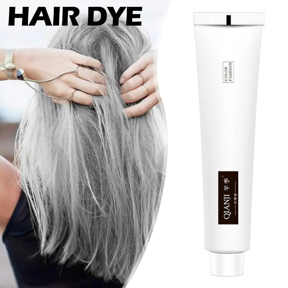 Description Picture 3 of itemGray Color Hair Dye Cream Unisex Smoky Gray Punk Style 100ml Light Grey Silver Permanent Hair Dye Color Cream Unisex Hair Creams