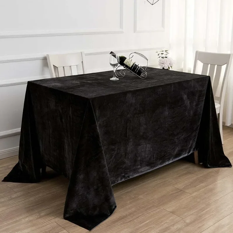 Table Cloth Velvet Rectangular Tablecloth Elegant Wedding Dining Desk Decor Exhibition Washable Coffee Table Cover Decoration - Image 4