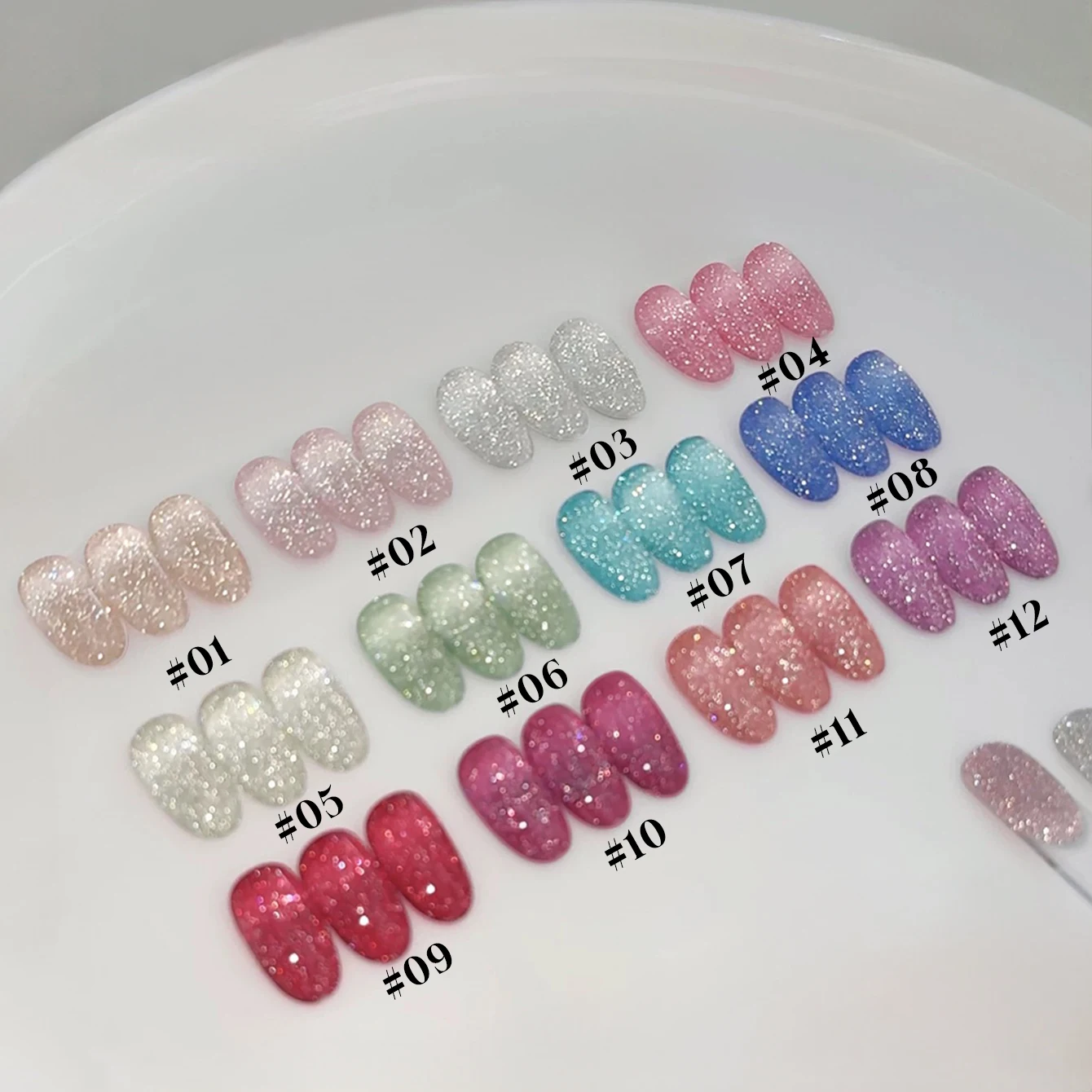 MIANEL 12ML Winter Nails Cute Style Broken Star Stone Glitter Gel Nail Polish 2026 New Flash Broken Diamond Nail Polish 1-12pcs