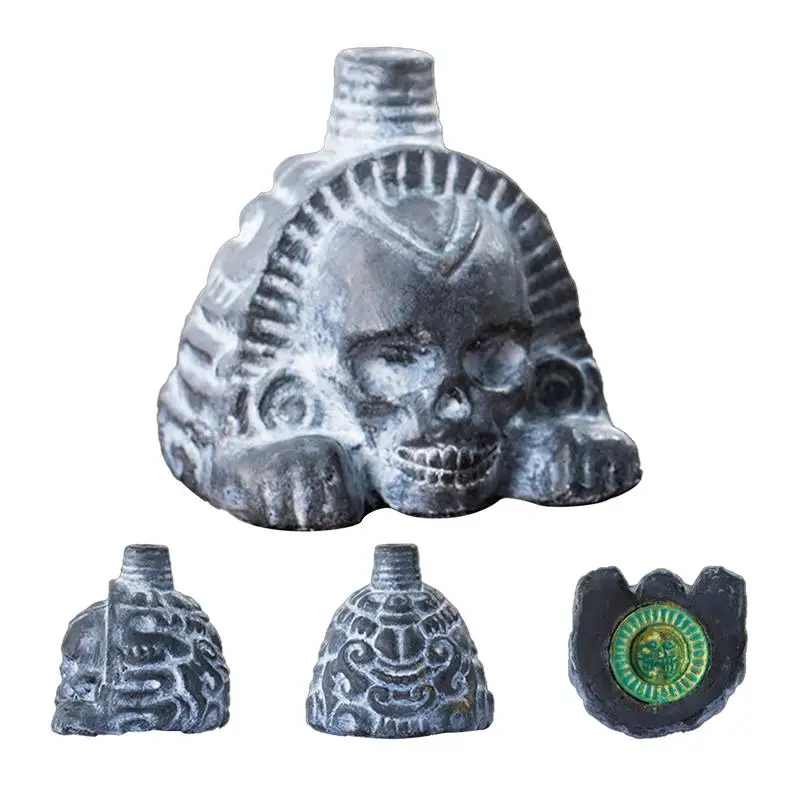 Authentic Aztec Whistle Loud Spookys Aztec Scary Death Whistle Realistic Human Screaming Aztec Ghost War Whistle Skull Head Toy