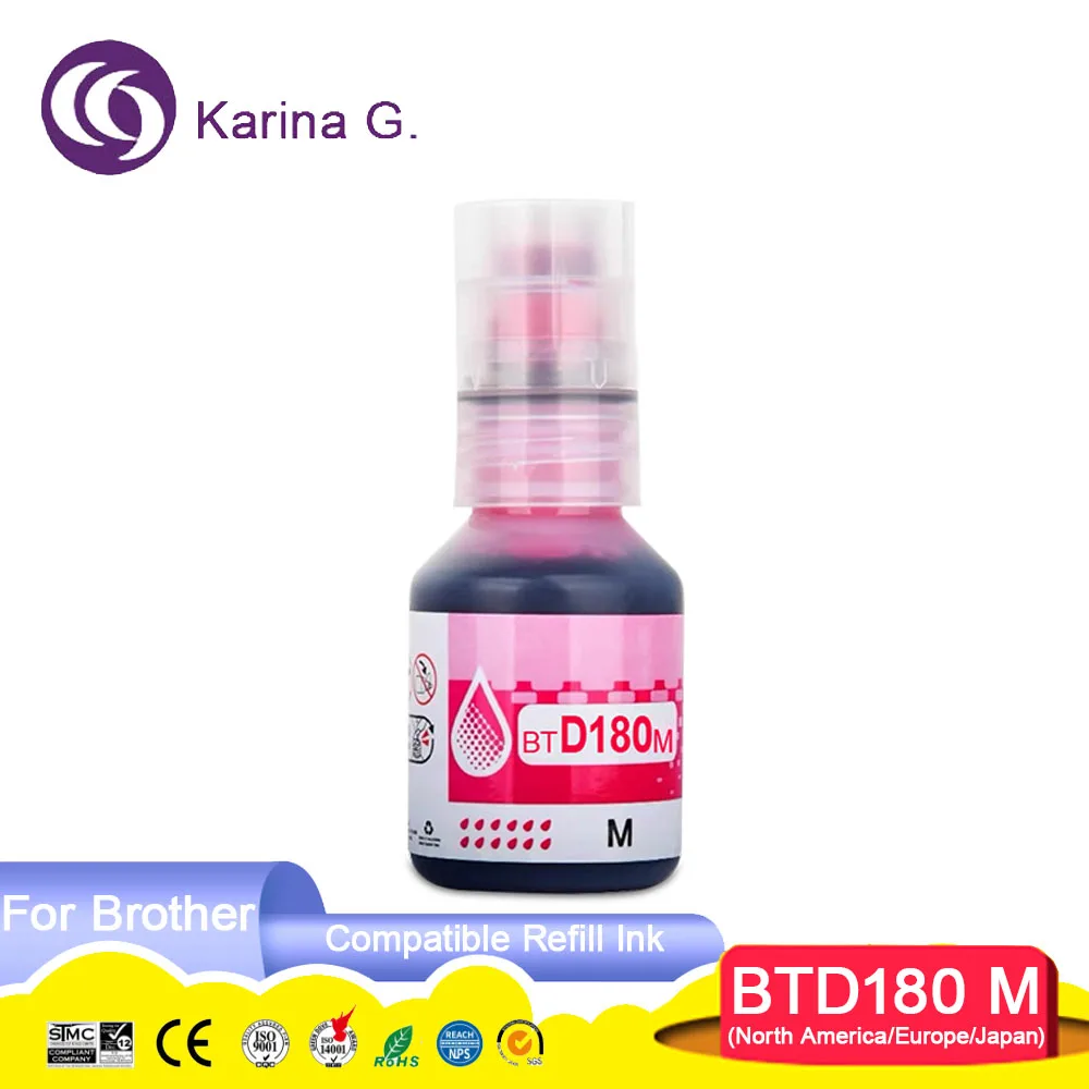 BTD180 BTD-180 Compatible Bottle Water Based Refill Tintas Ink for Brother DCP-T