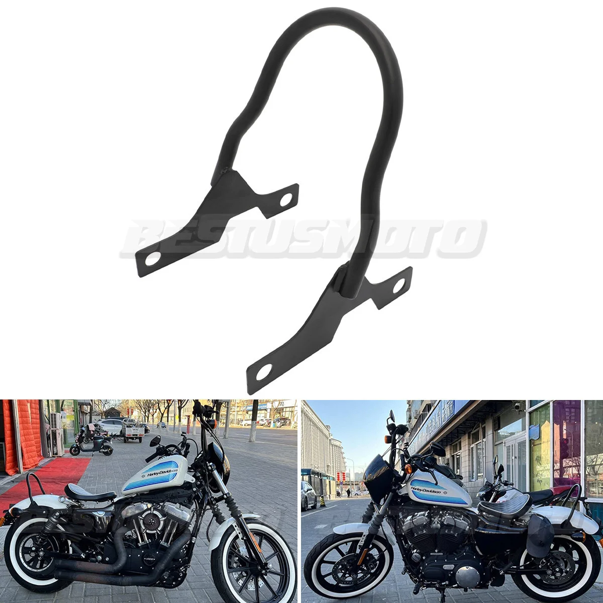 

Motorcyle Short Backrest Sissy Bar For Harley Sportster XL883 XL1200 72 X48 Forty Eight Iron 883 XL883N Roadster Custom