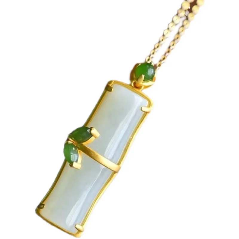 

Zhuzhu Gaosheng Hetian jade necklace female collarbone chain jade pendant
