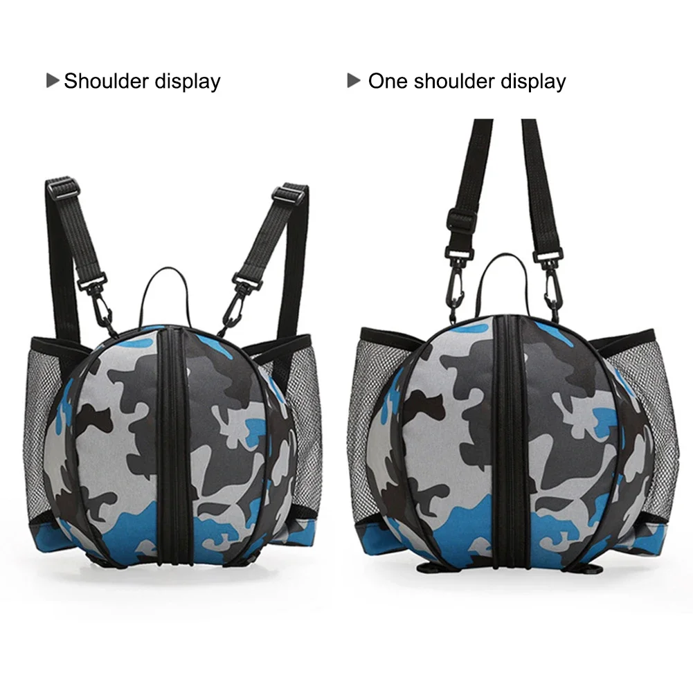 Round Shaped Shoulder Soccer Ball Bags Elastic Oxford Basketball Shoulder Bag with Zipper Waterproof Washable for Outdoor Sports sports ball bag
